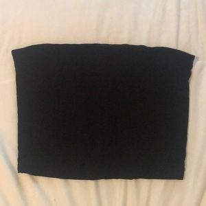 Black Cropped Tube Top
